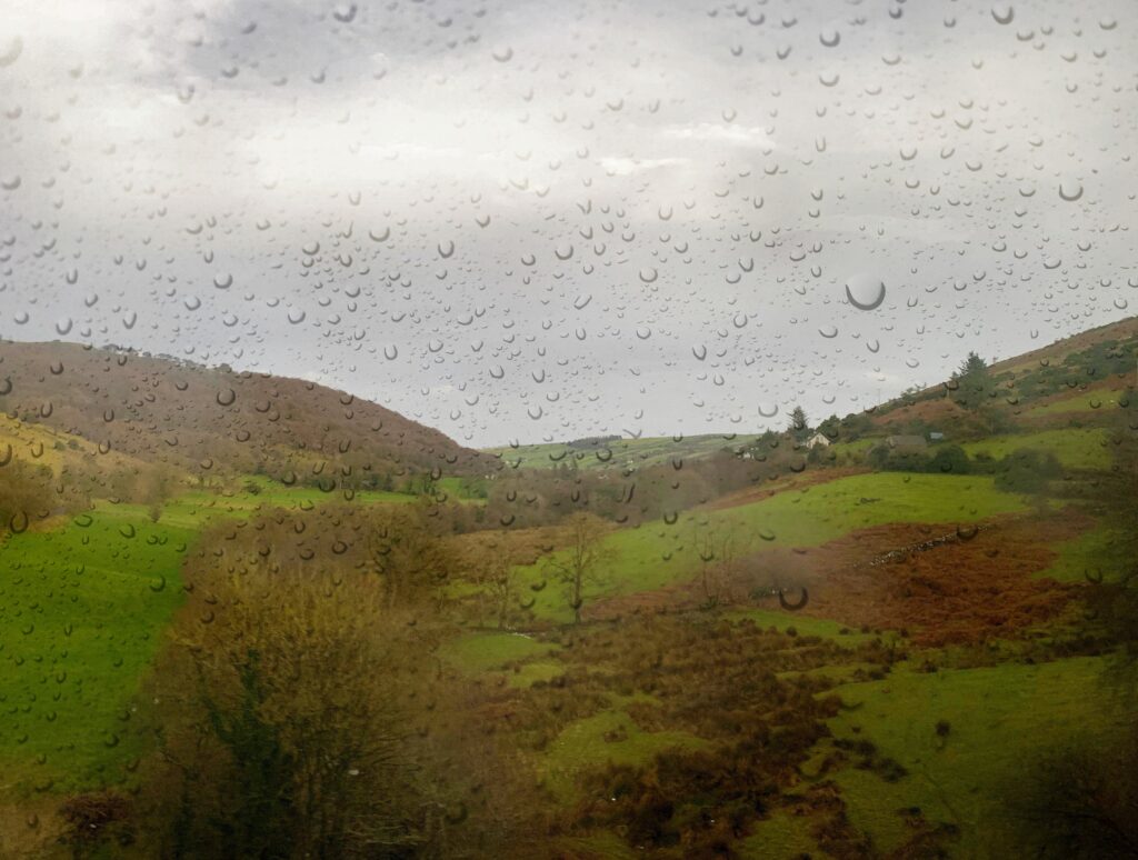 a landscape of rolling hills